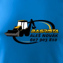 Bagrista v kruhu - vlastní nápis