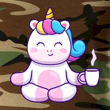 Yoga - jednorožec káva