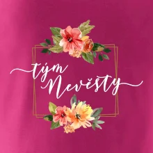 Tým nevěsty čtverec oranžový