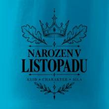 Narozen v listopadu koruna a dubové listy