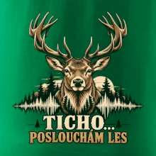Ticho poslouchám les jelen zvuková křivka