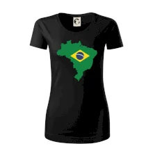Brazílie vlajka v mapě