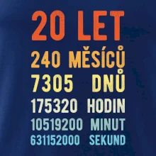 Narozeniny 20 přepočet času