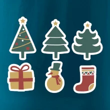 Vánoční sada - stromky a dárky