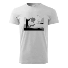 Lovec a ohař v lese