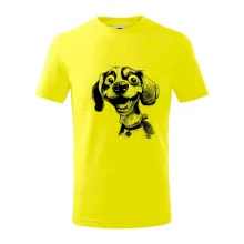 Černobílá karikatura bígl