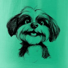 Lhasa Apso karikatura hlava