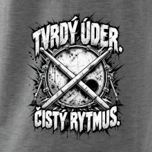 Tvrdý úder čistý rytmus - černobílé zkřížené paličky