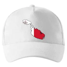 Mapa Malta s vlajkou