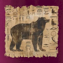 Egyptské hieroglyfy medvěd