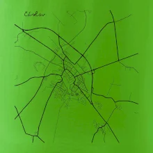 Černobílá mapa Čáslav