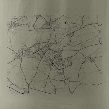 Černobílá mapa Kladno