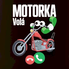 Karikatura motorka chopper volá