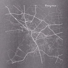 Černobílá mapa Znojmo