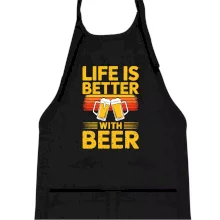 Life is better with beer - oranžové Life is better with beer - oranžové