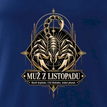 Muž z listopadu geometrický zlatý štír
