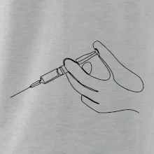 Ruka a injekce jedním tahem