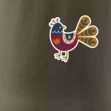 Folklor na prsu slepice