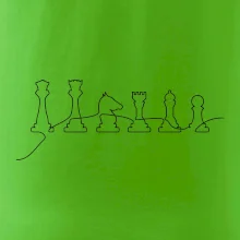 Šachové figurky v řadě - obrys