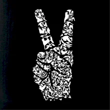 Peace symbol two fingers