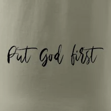 Put God first psací nápis