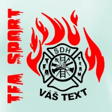 TFA Sport SDH (červený oheň) - Vlastní nápis