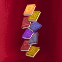 Knihomol letící knihy