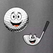 Parové triko - Golfová hůl a míček