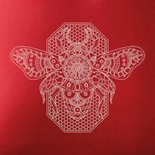 Steampunk včela černobílá