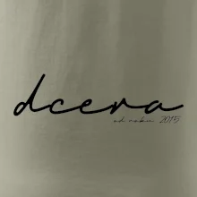 Psací nápis syn - dcera s ročníkem