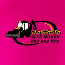 Bagrista v kruhu - vlastní nápis