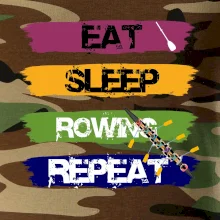 Eat sleep rowing repeat barevné