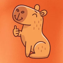 Kapybara s palcem nahoru