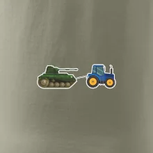 Ukrajinský traktorový pluk ulovil tank Ukrajinský traktorový pluk ulovil tank