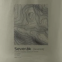 Severák - vrstevnice v obdélníku