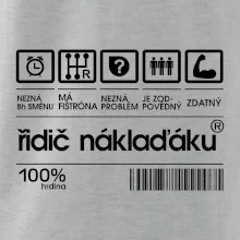 Čárový kód řidič náklaďáku