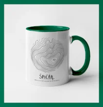 Špičák - vrstevnice v kruhu