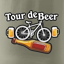 Tour de beer - kolo - pivo a nápis na zádech