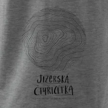 Jizerská čtyřicítka - vrstevnice v kruhu