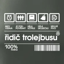 Čárový kód -  Řidič trolejbusu Čárový kód -  Řidič trolejbusu