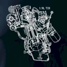 Motor Škoda/ VW 1.9L  TDI z boku