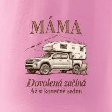 Máma dovolená začíná až si konečně sednu obytný pick-up