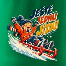Rodinná vánoční trička - Ještě jednu jízdu dítě sáňkování