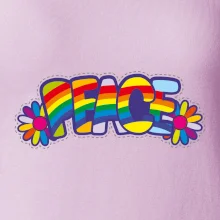 Peace nápis duhový