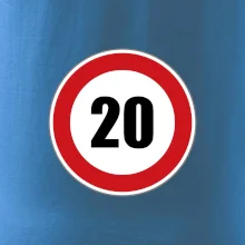 Dopravní značka - omezení rychlosti 20