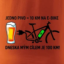 Jedno pivo = 10 km na E-bike. Dneska mým cílem je 100 km!