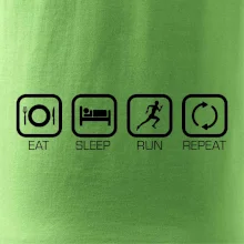 Eat sleep run repeat v řadě
