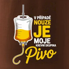 V případě nouze je moje krevní skupina pivo