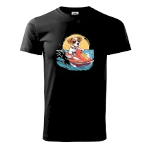 Jack russell teriér na vodním skútru