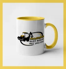 Bagrista v kruhu - vlastní nápis